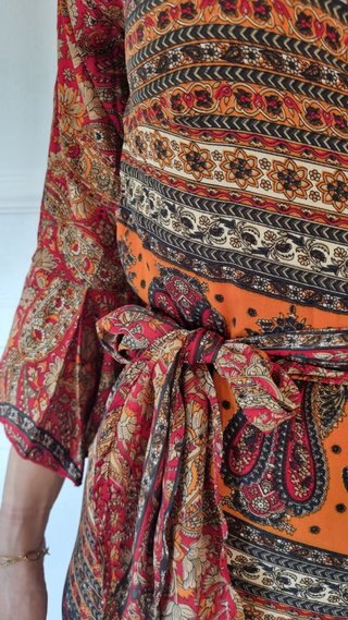 Vestido seda boho talla