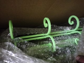 Carretto in ferro decorato colore verde
