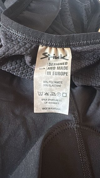 Culote ciclismo negro tirantes SPIUK