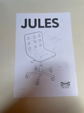 Silla de escritorio IKEA Jules blanca