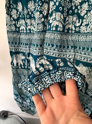 Pantalón tela ligera estampado elefantes