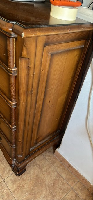 Cómoda de madera 4 cajones grandes 3 pequeños