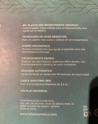 Plancha Tahe Millenium Pro 4.0 Edición Limitada