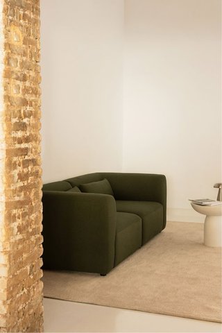 Sofá 2 plazas verde oliva