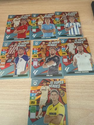 Lote 7 cromos LaLiga Adrenalyn 23/24 Super Heroes