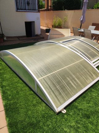 Cubierta piscina policarbonato 5m x 3,5m