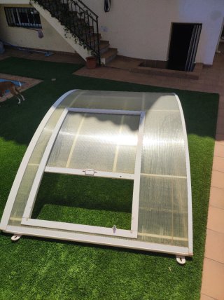 Cubierta piscina policarbonato 5m x 3,5m