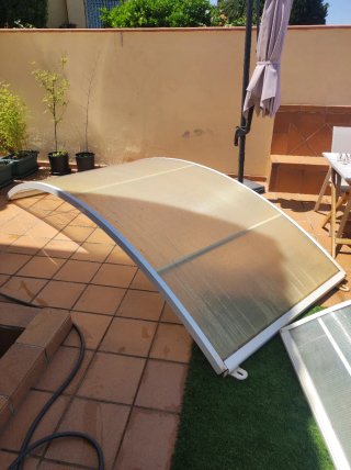 Cubierta piscina policarbonato 5m x 3,5m