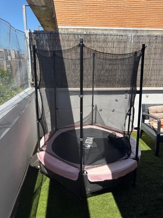 Cama elástica infantil con red de seguridad