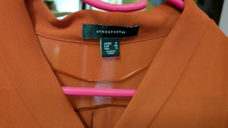 Blusa mujer naranja manga larga