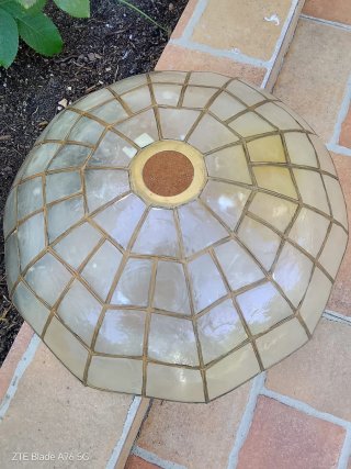 Plafón de cristal. 35cm de diametro