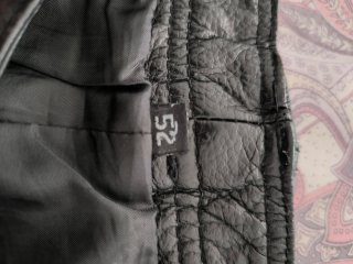 Pantalón de cuero negro moto/vestir