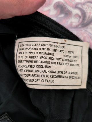 Pantalón de cuero negro moto/vestir