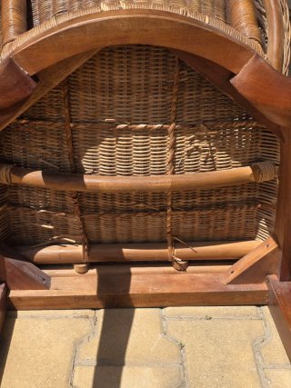 Silla Dillon ratán y madera