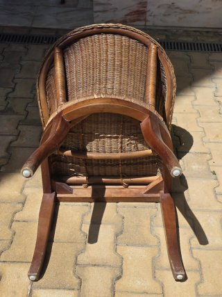 Silla Dillon ratán y madera