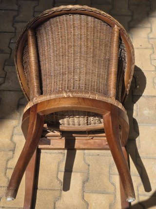 Silla Dillon ratán y madera