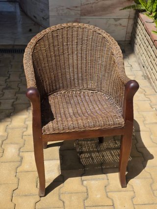 Silla Dillon ratán y madera