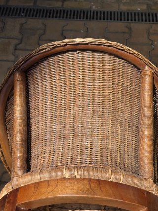 Silla Dillon ratán y madera