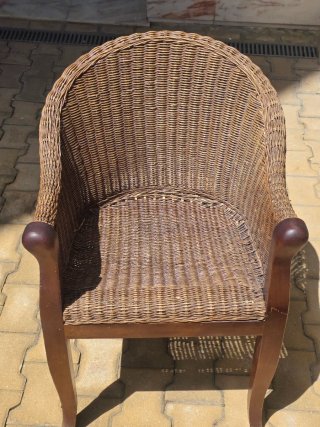 Silla Dillon ratán y madera