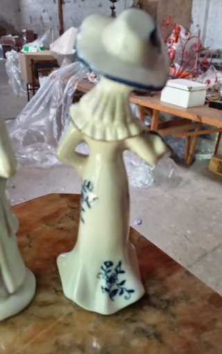 3 figure femminili porcellana Art Deco'