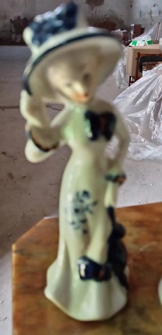 3 figure femminili porcellana Art Deco'