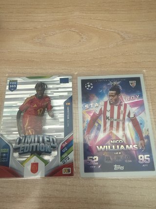 Lote 2 Cromos Nico Williams FIFA 365 Topps