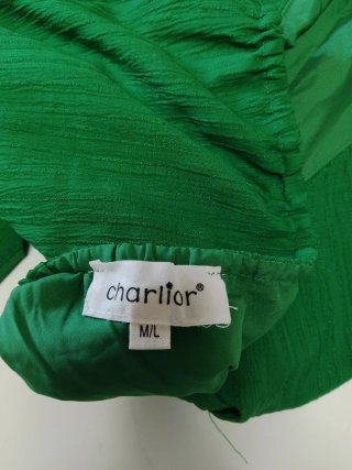 Vestido largo verde con forro