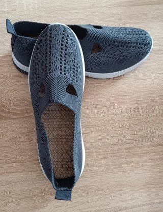 Zapatos sin cordones grises mujer talla 39