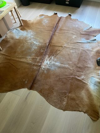 Alfombra Piel de Vaca Marrón y Blanca