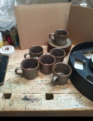 Set 6 Tazzine Caffè con Piattini