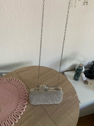 Bolso de fiesta plateado Gattinoni Roma