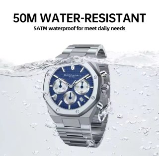 Reloj Sapphero Cronógrafo Azul y Plateado
