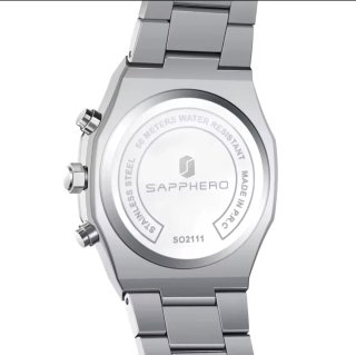 Reloj Sapphero Cronógrafo Azul y Plateado