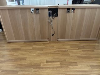 Mueble TV beige y marrón