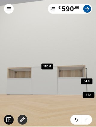 Mueble TV beige y marrón
