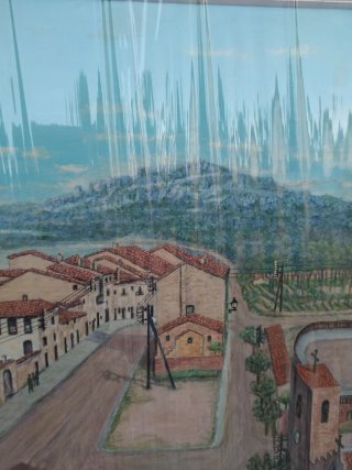 Pintura al óleo Sabadell principios Siglo XX,