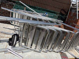 Sillas de aluminio apilables 10 unidades