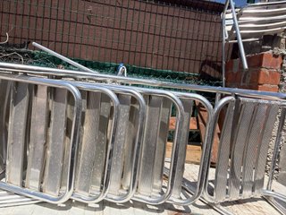 Sillas de aluminio apilables 10 unidades