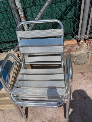 Sillas de aluminio apilables 10 unidades