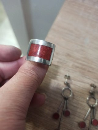 Conjunto Plata y Coral