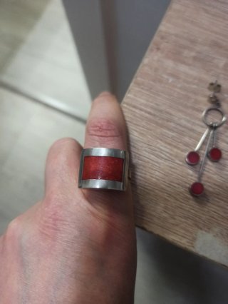 Conjunto Plata y Coral