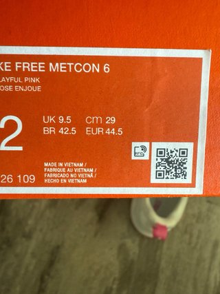 Zapatillas Nike Free Metcon 6, talla 44.5