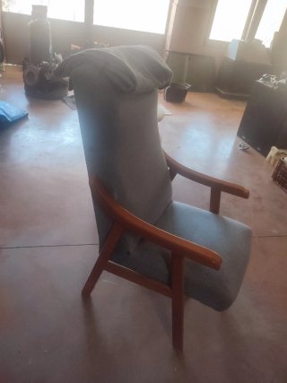 Sillón butaca tela y madera