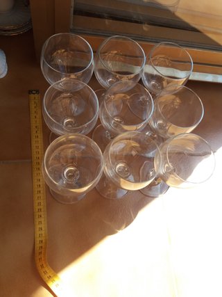 bicchieri in vetro per acqua/vino 9 pezzi