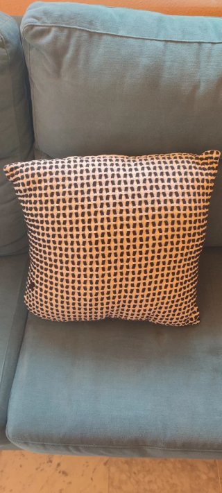 2 Cojines Decorativos Beige y Negro