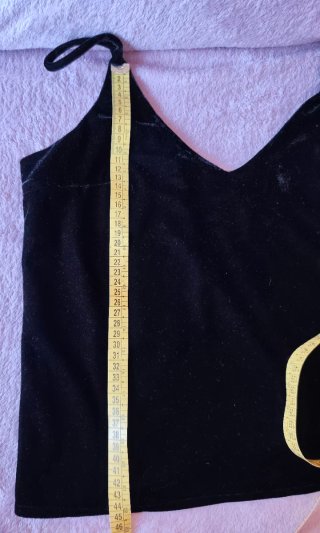 Top Terciopelo Rennata &G Talla Única Negro