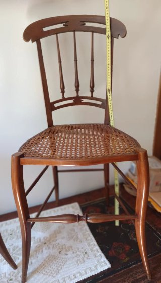 2 Sedie Chiavarine in Legno e Rattan