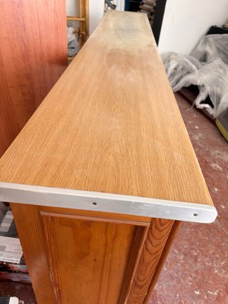 Mostrador Vitrina Madera y Cristal