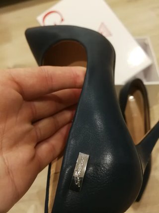 Zapatos Guess Tacon Azul Mujer Nuevos Originales