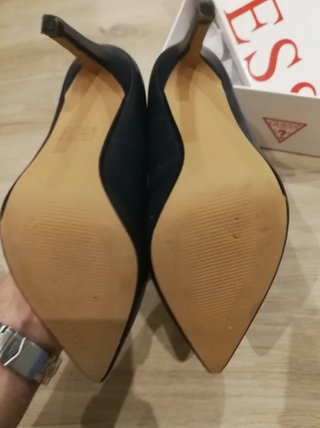 Zapatos Guess Tacon Azul Mujer Nuevos Originales